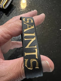 New Orleans Saints NFL team logo wide wristband silicone Bracelet. Slogan