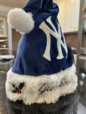 New York Yankees MLB big logo adult plush holiday santa hat solid blue