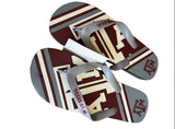 Texas A&M NCAA Team Logo Unisex Flip Flops Sandals by Forever Collectibles see size chart in photos