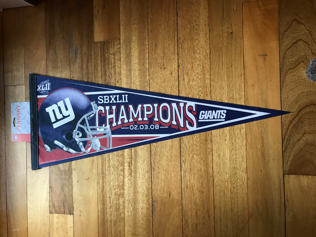 New York Giants Super Bowl 42 Champions Full Size Felt Pennant by WinCraft