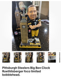 Pittsburgh Steelers Big Ben Clock Roethlisberger foco limited bobblehead.