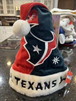 Houston Texans adult plush NFL big logo holiday Santa hat.

New with tags