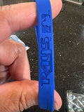 Tampa Bay Rays MLB team logo and color retro adult mylar wristbands . Pack of 3 bracelets