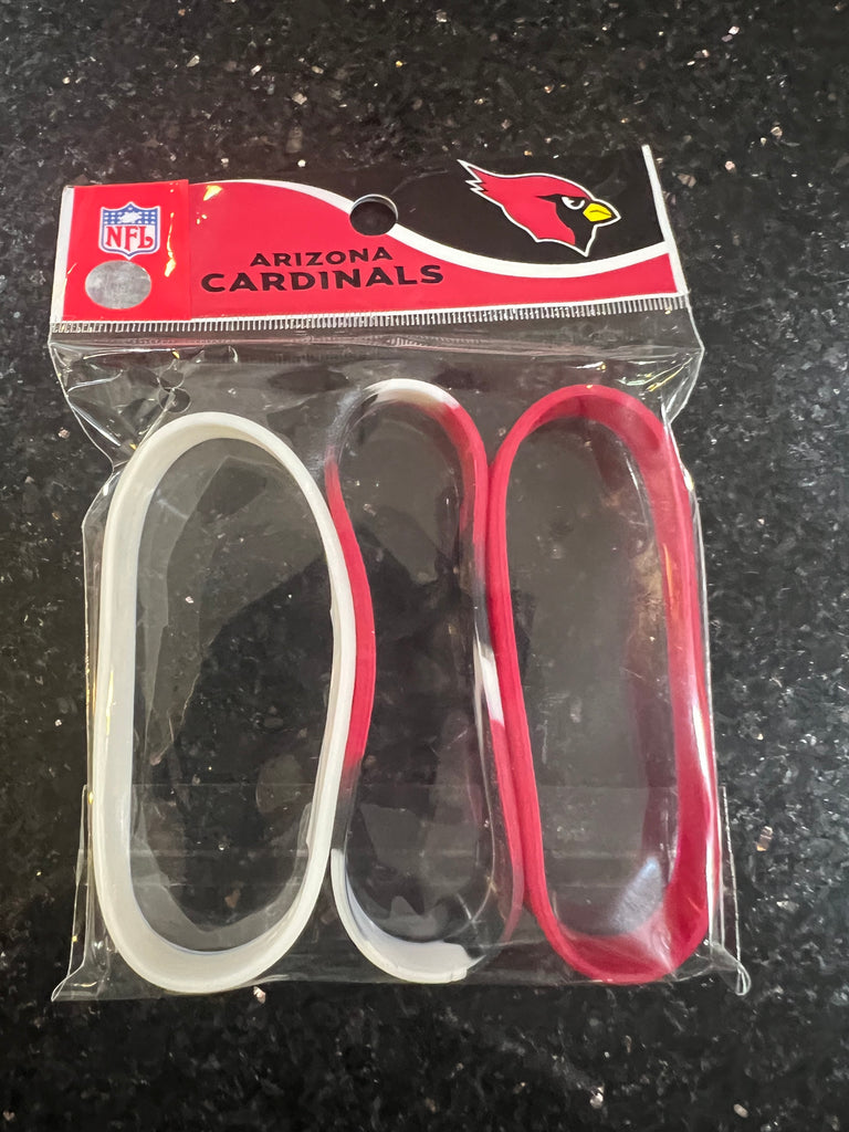 Arizona Cardinals Adult Mylar NFL Team Logo + Color 3pk Wristbands Bracelet by Forever Collectibles