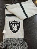 Oakland Raiders amazing 65-inch adult team logo scarf. This two-sided scarf features the team's logo on both sides