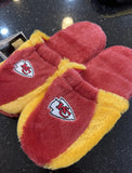 Kansas City Chiefs NFL women's size fuzzy slide plush slippers.
