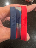 New England Patriots Adult Mylar NFL Team Logo + Color 3pk Wristbands Bracelet by Forever Collectibles