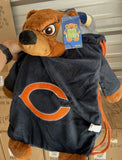 Forever Collectibles Chicago Bears Plush Mascot Backpack Pal Drawstring Bag
