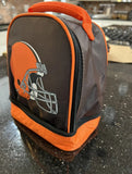 Cleveland Browns NFL duel compartment lunchbag cooler foco.
