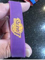 Lakers NBA team logo wide wristband silicone Bracelet.