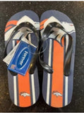 Denver Broncos Big logo mens flip flops size small NFL