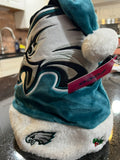 Philadelphia Eagles Big Logo NFL Plush Adult Size holiday Santa Hat Foco. Condition is New