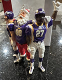 Minnesota Vikings rare retro team Santa Xmas ornament featuring the players with Santa. Made by Forever Collectibles,