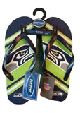Seattle Seahawks NFL Team Logo Unisex Flip Flops by Forever Collectibles