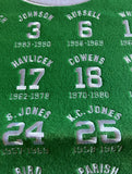 Boston Celtics Nba Dynasty Player legends Banner 24X36 top quality wool banner.

Raised wool letters and patches. Hugh with top quality.new