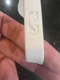 Utah Jazz NBA Team Logo White Adult Mylar Wristband Bracelet by Forever Collectibles