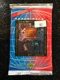 One factory sealed pack of USA World Cup soccer cards from Upper Deck, manufactured in 1993