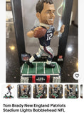 New England Patriots Tom Brady Stadium Lights bobblehead