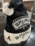 San Antonio Spurs NBA plush solid color adult holiday santa hat.