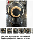 Chicago Cubs Roadster embroitered Rawlings collectible baseball in case..