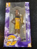 Andrew Bynum bobblehead from the 2009 Los Angeles Lakers NBA championship team. This collectible item is officially licensed by the National Basketball Association (NBA)