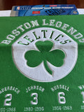 Boston Celtics Nba Dynasty Player legends Banner 24X36 top quality wool banner.

Raised wool letters and patches. Hugh with top quality.new