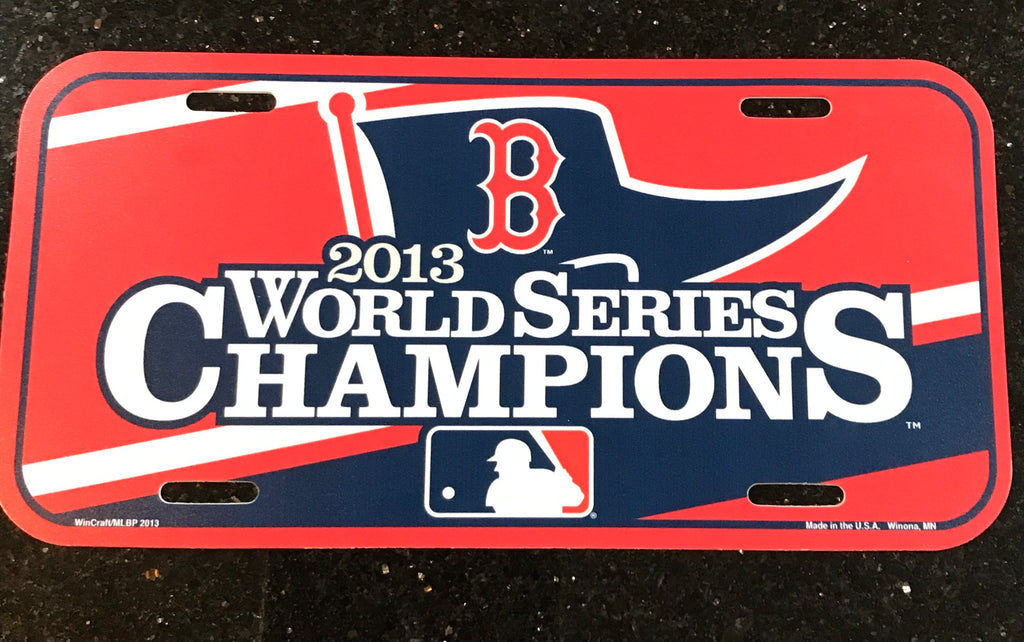Boston Red Sox 2013 World Series Champions Collectors MLB License Plate by WinCraft