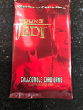 1 sealed pack of Star Wars Menace of Dark Maul Young Jedi trading card game cards. Produced by Decipher in 1999