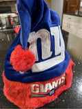 New York Giants festive NFL holiday solid color santa hat adult size