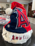 Los Angeles Angels MLB Team Logo Plush Swirl Adult Santa Holiday Hat by Forever Collectibles
