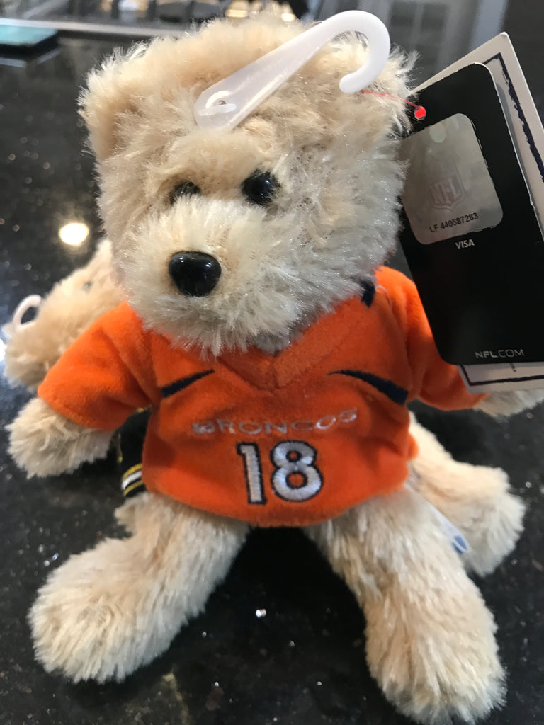 Denver Broncos NFL Peyton Manning Jersey Bear manufactured by Forever Collectibles.