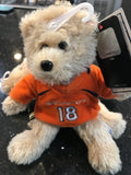 Denver Broncos NFL Peyton Manning Jersey Bear manufactured by Forever Collectibles.