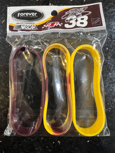 Nascar Elliott Sadler retro #38 Adult Mylar Wristbands Bracelets 3 Pack is a set of three bracelets featuring the driver Elliott Sadler from the NASCAR .