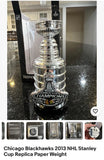 Chicago Blackhawks 2013 Stanley Cup Champions Replica Stanley cup Trophy paperweight in original box