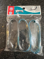 Philadelphia Eagles Adult Mylar NFL Team Logo + Color 3pk Wristbands Bracelet