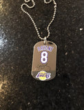 Los Angeles Lakers Kobe Bryant Nba Metal Dog Tag Necklace. Condition is New.