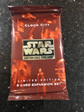 Star Wars CCG Cloud City set, manufactured by Decipher in 1997. This pack contains cards from the Cloud City set,
