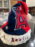 Los Angeles Angels MLB Team Logo Plush Swirl Adult Santa Holiday Hat by Forever Collectibles