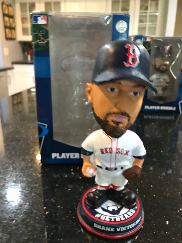 Shane Victorino Boston Red Sox 2013 World Series Get Bearded Bobblehead, produced by Forever Collectibles.