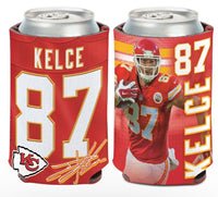 Kansas City Chiefs NFL Travis Kelce 12 oz can cooler koozie