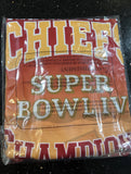 Kansas City Chiefs Super Bowl 6 Champions NFL Hooded T shirt Size mens made by foco.
100% polyester.