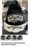 San Antonio Spurs NBA plush solid color adult holiday santa hat.