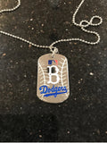 Brooklyn Dodgers metal dog-tag necklace rare item adult MLB retro