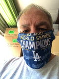 Los Angeles Dodgers 2020 World Series Champions Commerative face mask Major League Baseball.