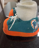 Miami Dolphins NFL team logo and colors cute baby booties