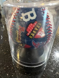 Atlanta Braves Baseball Clock In Case Made By Rawlings