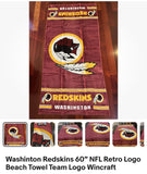 Washinton Redskins 60” NFL Retro Logo Beach Towel Team Logo Wincraft. Condition is new