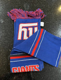 New York Giants with this amazing 65-inch adult team logo scarf.
