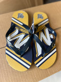 Milwaukee Brewers MLB Team Logo Flip Flops Unisex See Size Chart