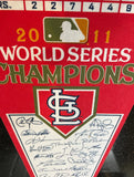 2011 St. Louis Cardinals World Series Championship pennant wincraft 30". Team signature rare